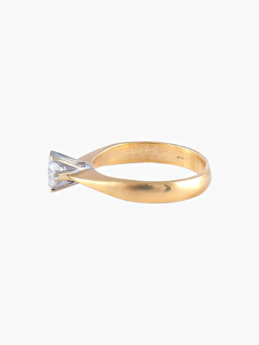 Bague 50 Solitaire - Bague en or rose 750 avec diamant 0,30 ct 58 Facettes
