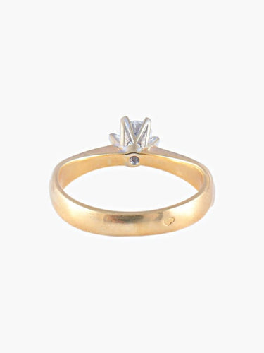Bague 50 Solitaire - Bague en or rose 750 avec diamant 0,30 ct 58 Facettes