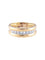 Bague 53 Demi-alliance - Bague en or jaune 18K et diamants 58 Facettes