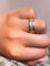 Bague 53 Demi-alliance - Bague en or jaune 18K et diamants 58 Facettes