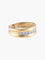 Bague 53 Demi-alliance - Bague en or jaune 18K et diamants 58 Facettes