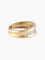 Bague 53 Demi-alliance - Bague en or jaune 18K et diamants 58 Facettes