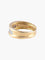 Bague 53 Demi-alliance - Bague en or jaune 18K et diamants 58 Facettes