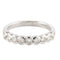 Bague 50 Demi-alliance - Bague en or gris 750 sertie clos de diamants 58 Facettes 750