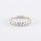 Bague 50 Demi-alliance - Bague en or gris 750 sertie clos de diamants 58 Facettes 750