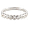 Bague 58 Demi-alliance en or gris 18k avec 7 diamants 58 Facettes