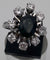 Bague 52 Bague marquise en or gris avec saphir et diamants 58 Facettes