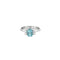 Bague 52 Bague - Aigue-marine et diamants en or gris 58 Facettes