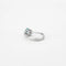 Bague 52 Bague - Aigue-marine et diamants en or gris 58 Facettes