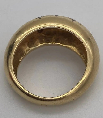 Bague 52 Bague jonc en or jaune et diamants 0,58 ct 58 Facettes