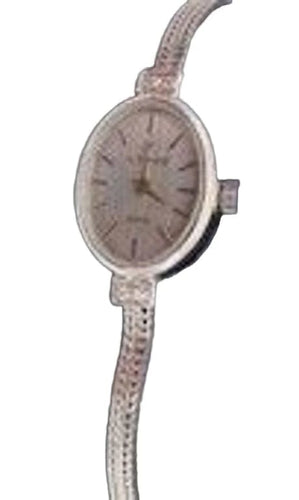 Montre Montre dame ovale en or gris et diamants 58 Facettes