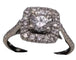 Bague 52 Bague carrée en or gris et diamants 58 Facettes