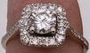 Bague 52 Bague carrée en or gris et diamants 58 Facettes