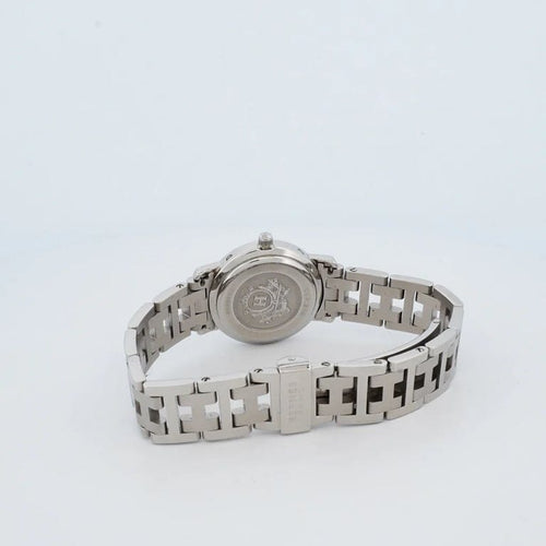 Montre Hermès Clipper - Montre en acier cadran gris chiffres arabes 58 Facettes