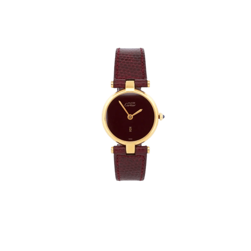 Montre Cartier Must Vendôme - Montre SM en vermeil, cadran bordeaux 58 Facettes