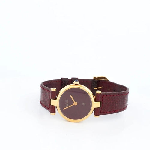 Montre Cartier Must Vendôme - Montre SM en vermeil, cadran bordeaux 58 Facettes
