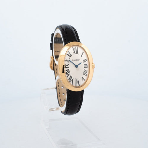 Montre Cartier Baignoire - Montre medium en or jaune, cadran argenté romain 58 Facettes
