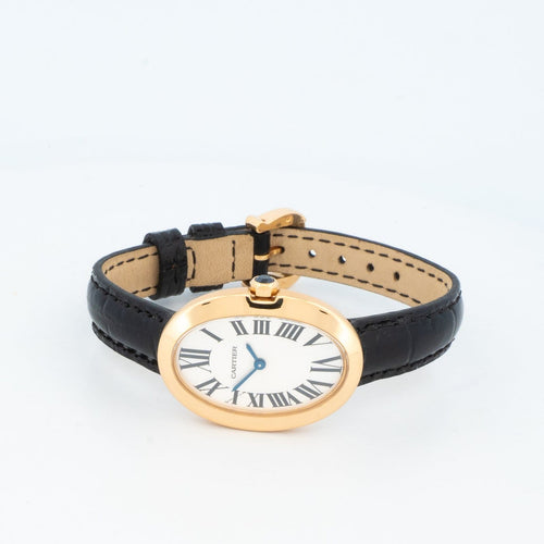 Montre Cartier Baignoire - Montre medium en or jaune, cadran argenté romain 58 Facettes