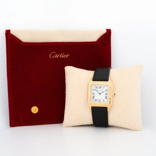Montre Cartier Santos-Dumont - Montre ultra-plate en or jaune 18k 58 Facettes