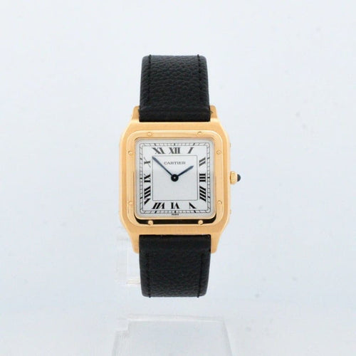 Montre Cartier Santos-Dumont - Montre ultra-plate en or jaune 18k 58 Facettes