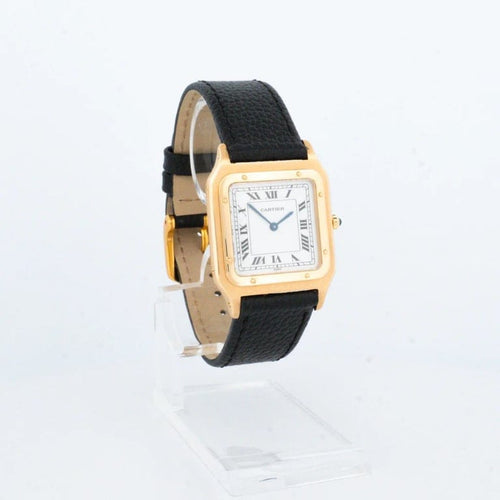 Montre Cartier Santos-Dumont - Montre ultra-plate en or jaune 18k 58 Facettes