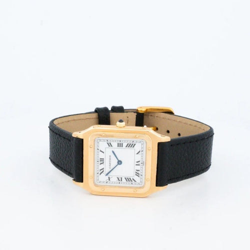 Montre Cartier Santos-Dumont - Montre ultra-plate en or jaune 18k 58 Facettes