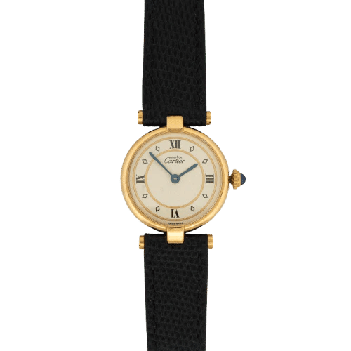 Montre Cartier Must Vendôme - Montre SM en vermeil, cadran cercle doré 58 Facettes