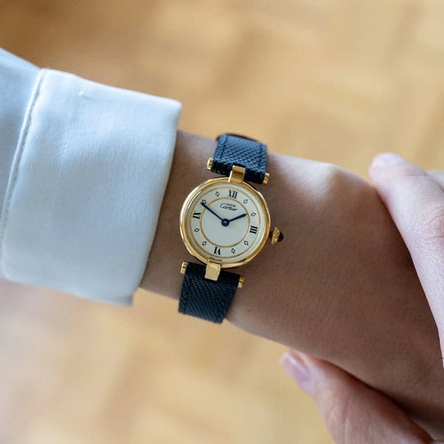 Montre Cartier Must Vendôme - Montre SM en vermeil, cadran cercle doré 58 Facettes