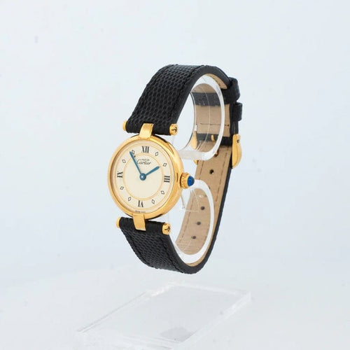 Montre Cartier Must Vendôme - Montre SM en vermeil, cadran cercle doré 58 Facettes