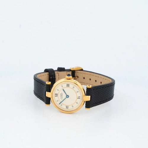 Montre Cartier Must Vendôme - Montre SM en vermeil, cadran cercle doré 58 Facettes