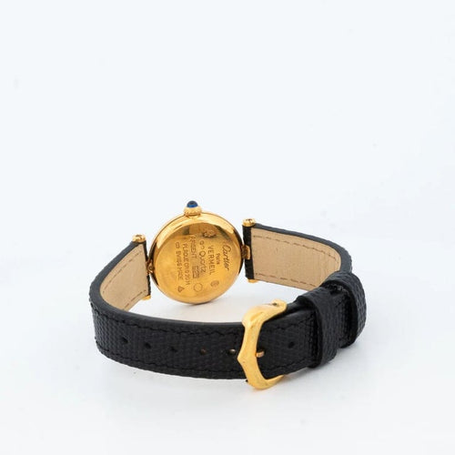 Montre Cartier Must Vendôme - Montre SM en vermeil, cadran cercle doré 58 Facettes