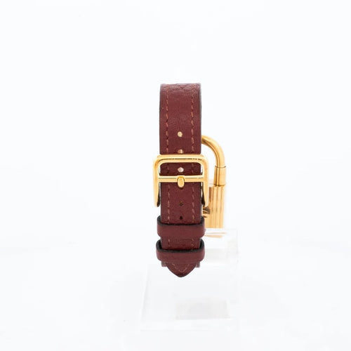 Montre Hermès Kelly - Montre en acier doré, cadran bordeaux 58 Facettes