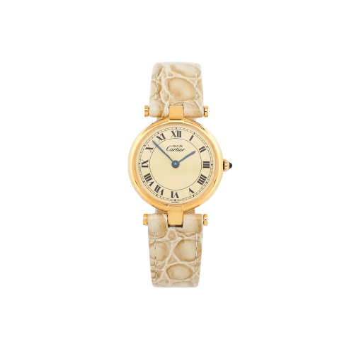 Montre Cartier - Montre Must Vendôme SM en vermeil, cadran romain citron 58 Facettes