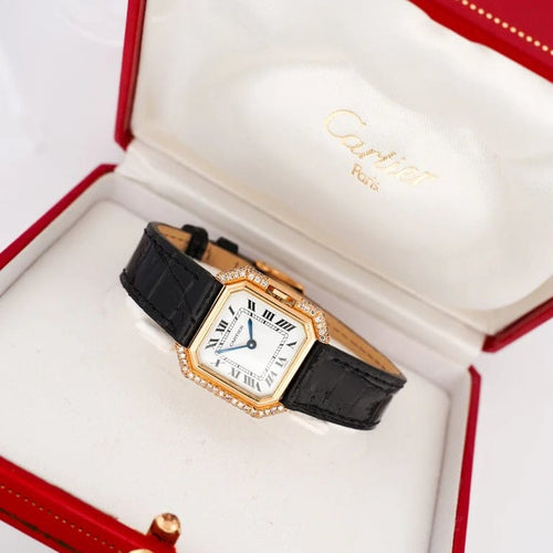 Montre Cartier Ceinture - Montre en or jaune 18K à diamants, cadran ivoire 58 Facettes