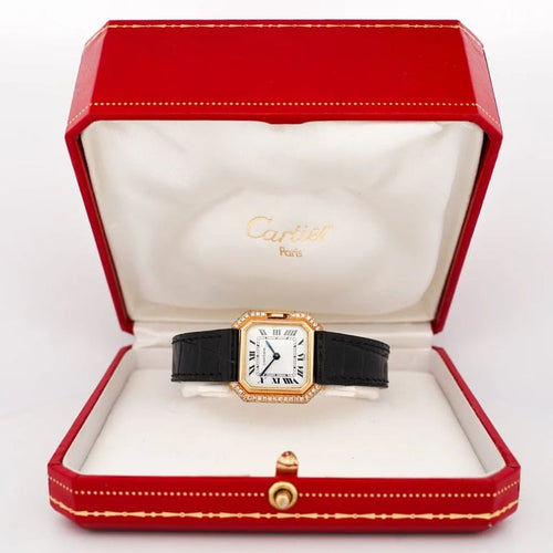 Montre Cartier Ceinture - Montre en or jaune 18K à diamants, cadran ivoire 58 Facettes