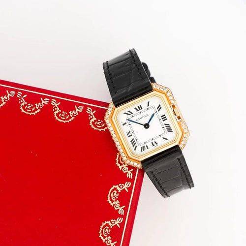 Montre Cartier Ceinture - Montre en or jaune 18K à diamants, cadran ivoire 58 Facettes