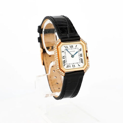 Montre Cartier Ceinture - Montre en or jaune 18K à diamants, cadran ivoire 58 Facettes