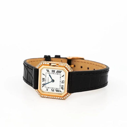 Montre Cartier Ceinture - Montre en or jaune 18K à diamants, cadran ivoire 58 Facettes