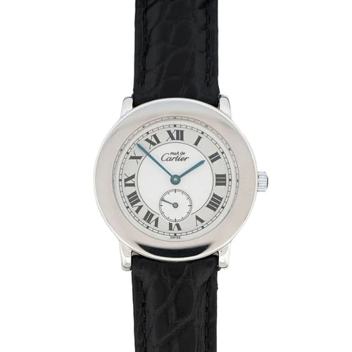 Montre Cartier Must Ronde - Montre quartz 33 mm cadran argent ivoire 58 Facettes