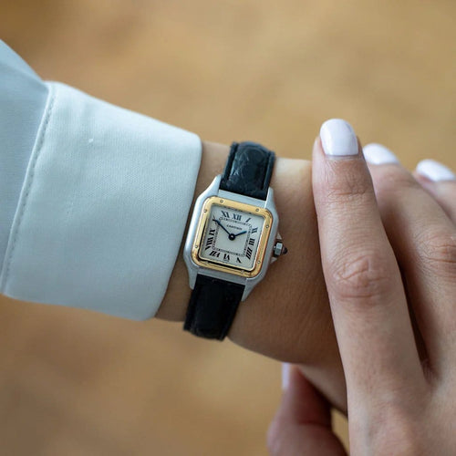 Montre Cartier Panthère - Montre SM acier, or jaune et cadran ivoire 58 Facettes