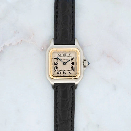 Montre Cartier Panthère - Montre SM acier, or jaune et cadran ivoire 58 Facettes