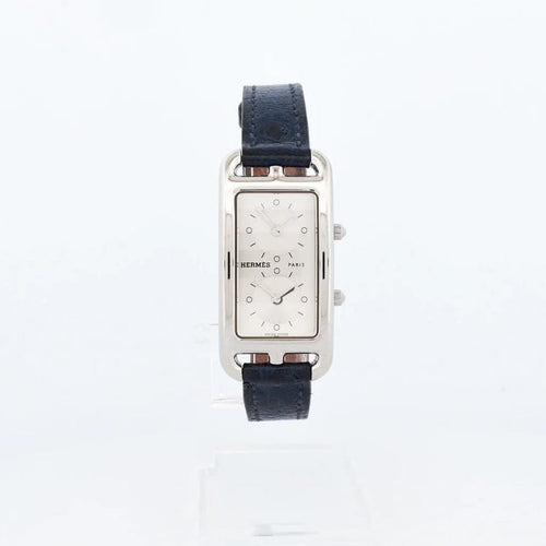Montre Hermès Cape Cod - Montre Dual Time à cadran argenté PM 58 Facettes