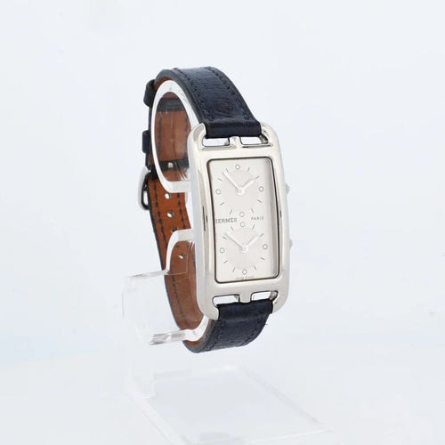 Montre Hermès Cape Cod - Montre Dual Time à cadran argenté PM 58 Facettes