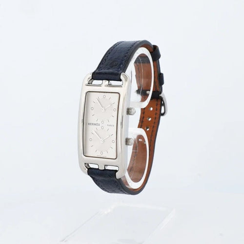 Montre Hermès Cape Cod - Montre Dual Time à cadran argenté PM 58 Facettes