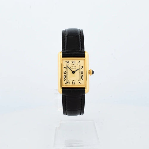 Montre Cartier Tank Must - Montre Tank Must SM à cadran romain citron 58 Facettes