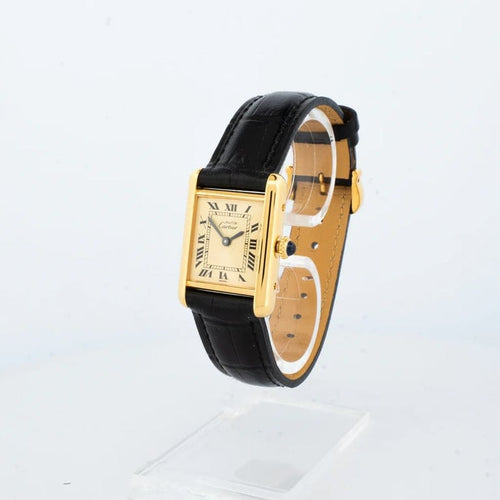 Montre Cartier Tank Must - Montre Tank Must SM à cadran romain citron 58 Facettes