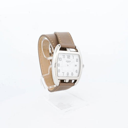 Montre Hermès Cape Cod Tonneau - Montre unisexe acier, cadran arabe ivoire 58 Facettes