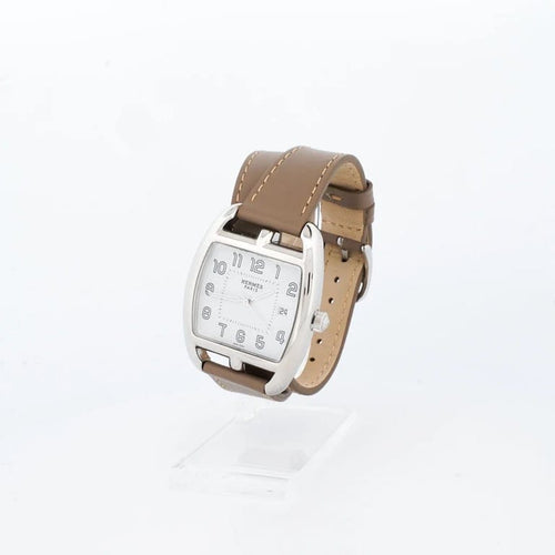 Montre Hermès Cape Cod Tonneau - Montre unisexe acier, cadran arabe ivoire 58 Facettes
