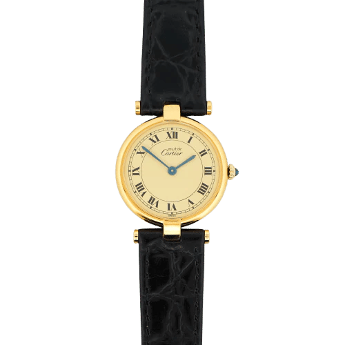 Montre Cartier Must Vendôme - Montre cadran citron romain SM 58 Facettes