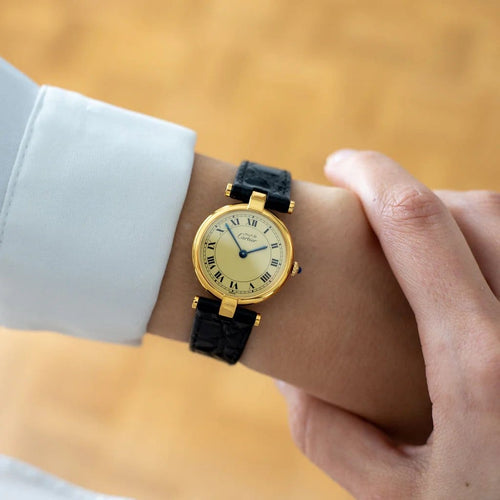 Montre Cartier Must Vendôme - Montre cadran citron romain SM 58 Facettes